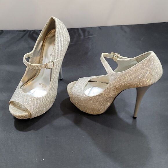 QUPID PEEP TOE HIGH HEEL STILETTOS WOMEN"S PUMP - Picture 9 of 13